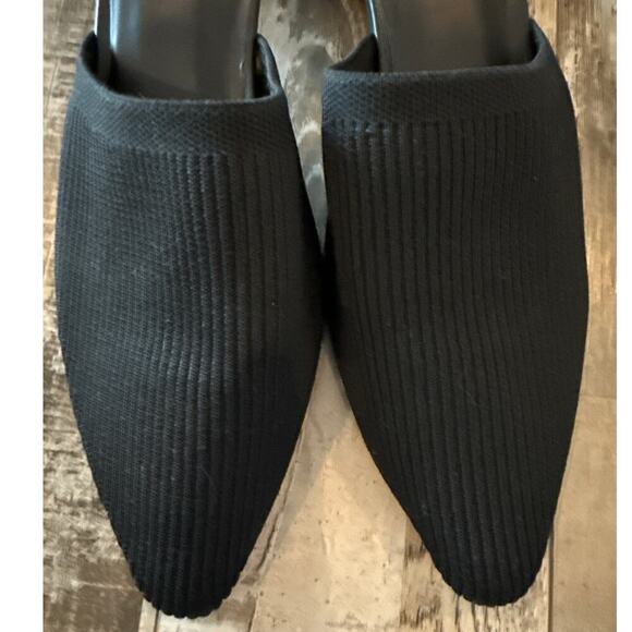 Splendid Lunelli Mule Size 9.5 Black Ribbed Knit Casual 2" Block Heel Shoe - Picture 9 of 10